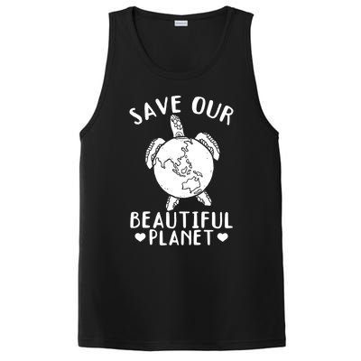 Environt Earth Day Turtles Save Our Beautiful Planet Cool Gift PosiCharge Competitor Tank