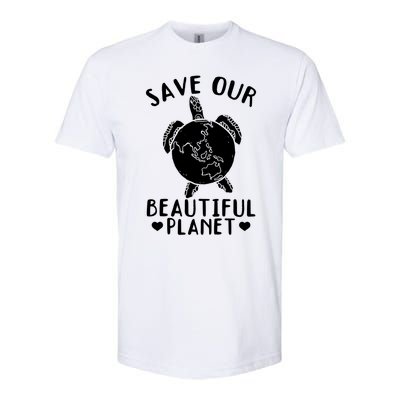 Environt Earth Day Turtles Save Our Beautiful Planet Cool Gift Softstyle® CVC T-Shirt