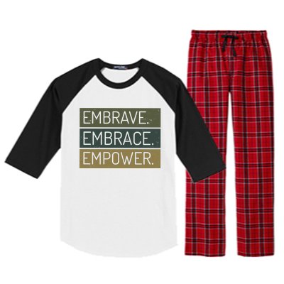 Embrave Embrace Empower Quote Raglan Sleeve Pajama Set