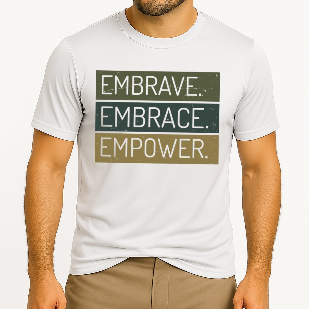 Embrave Embrace Empower Quote Cooling Performance Crew T-Shirt