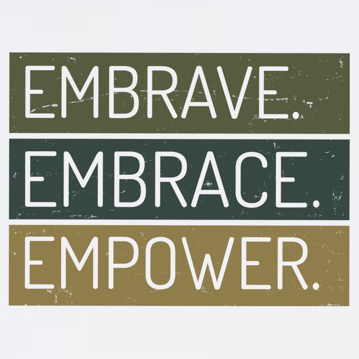 Embrave Embrace Empower Quote Cooling Performance Crew T-Shirt