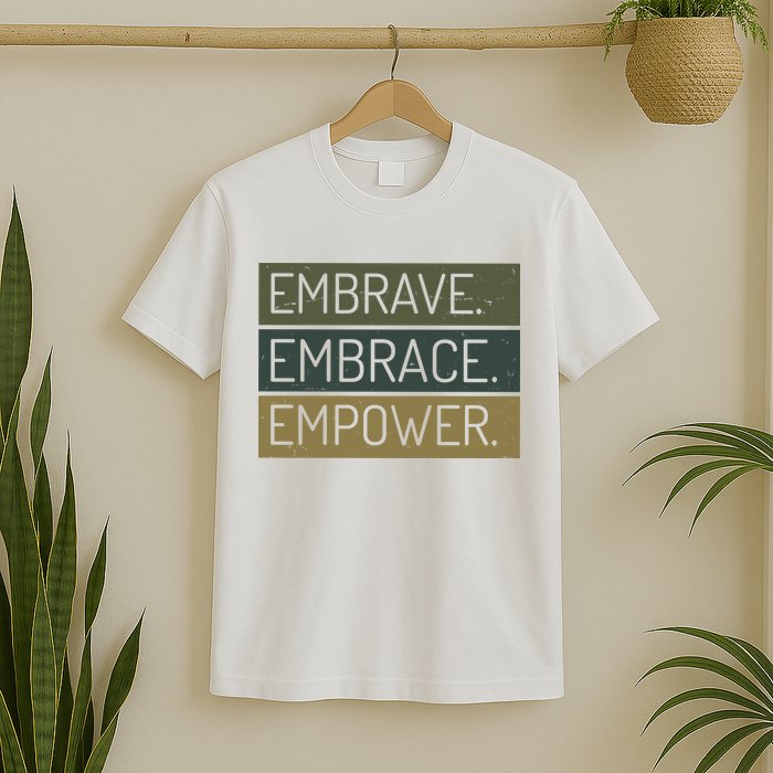 Embrave Embrace Empower Quote T-Shirt