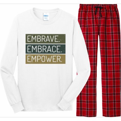 Embrave Embrace Empower Quote Long Sleeve Pajama Set