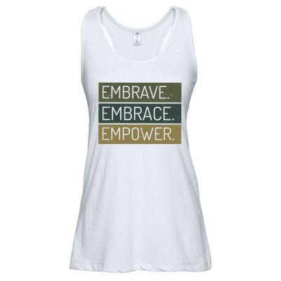 Embrave Embrace Empower Quote Ladies Essential Flowy Tank