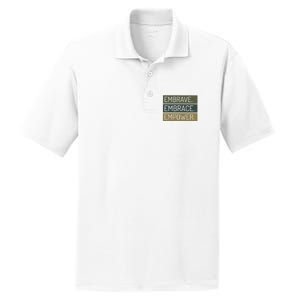 Embrave Embrace Empower Quote PosiCharge RacerMesh Polo