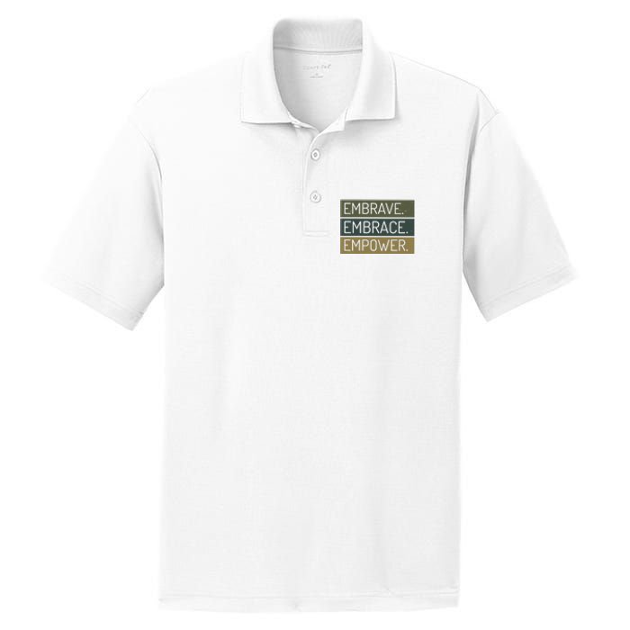 Embrave Embrace Empower Quote PosiCharge RacerMesh Polo