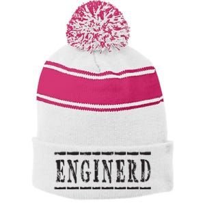 Enginerd Engineers Engineering Men Women Stripe Pom Pom Beanie