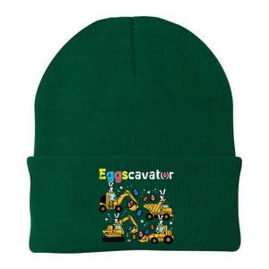 Eggscavator Easter Egg Hunt Construction Trucks Knit Cap Winter Beanie