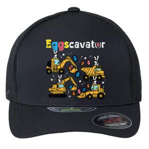 Eggscavator Easter Egg Hunt Construction Trucks Flexfit Unipanel Trucker Cap