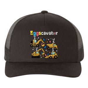 Eggscavator Easter Egg Hunt Construction Trucks Yupoong Adult 5-Panel Trucker Hat