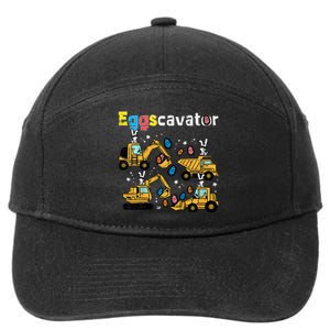 Eggscavator Easter Egg Hunt Construction Trucks 7-Panel Snapback Hat