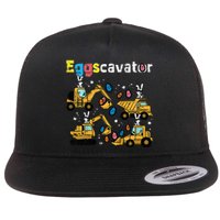 Eggscavator Easter Egg Hunt Construction Trucks Flat Bill Trucker Hat