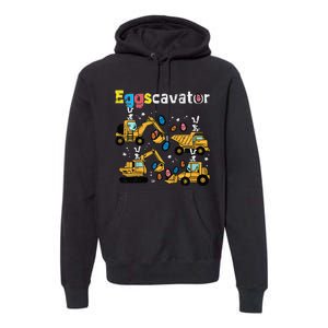 Eggscavator Easter Egg Hunt Construction Trucks Premium Hoodie