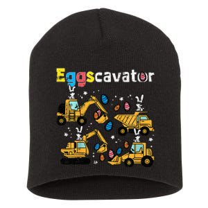 Eggscavator Easter Egg Hunt Construction Trucks Short Acrylic Beanie