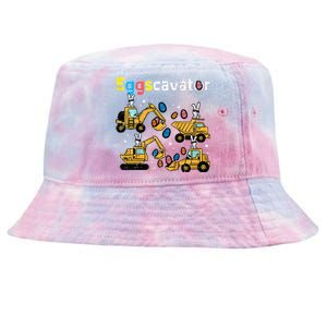 Eggscavator Easter Egg Hunt Construction Trucks Tie-Dyed Bucket Hat