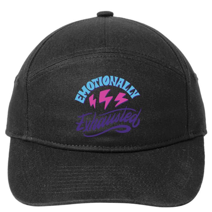 Emotionally Exhausted 7-Panel Snapback Hat