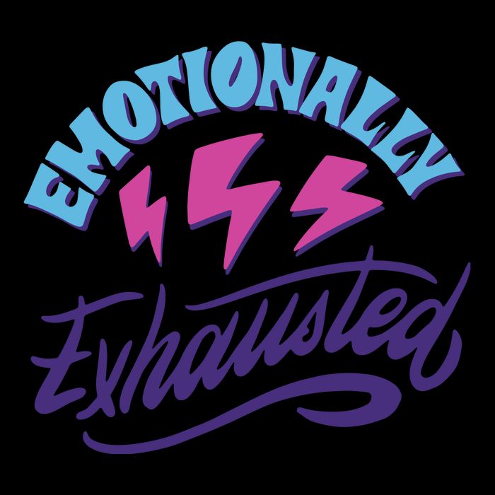 Emotionally Exhausted Cropped Pullover Crew