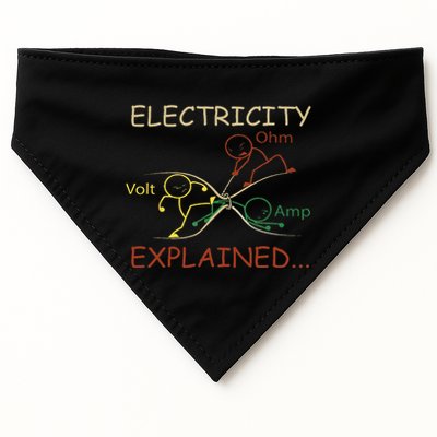 Electricity Explained Electrical Engineer Teacher School USA-Made Doggie Bandana