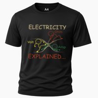 Electricity Explained Electrical Engineer Teacher School Cooling Performance Crew T-Shirt
