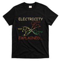 Electricity Explained Electrical Engineer Teacher School T-Shirt