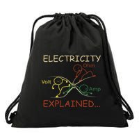 Electricity Explained Electrical Engineer Teacher School Drawstring Bag