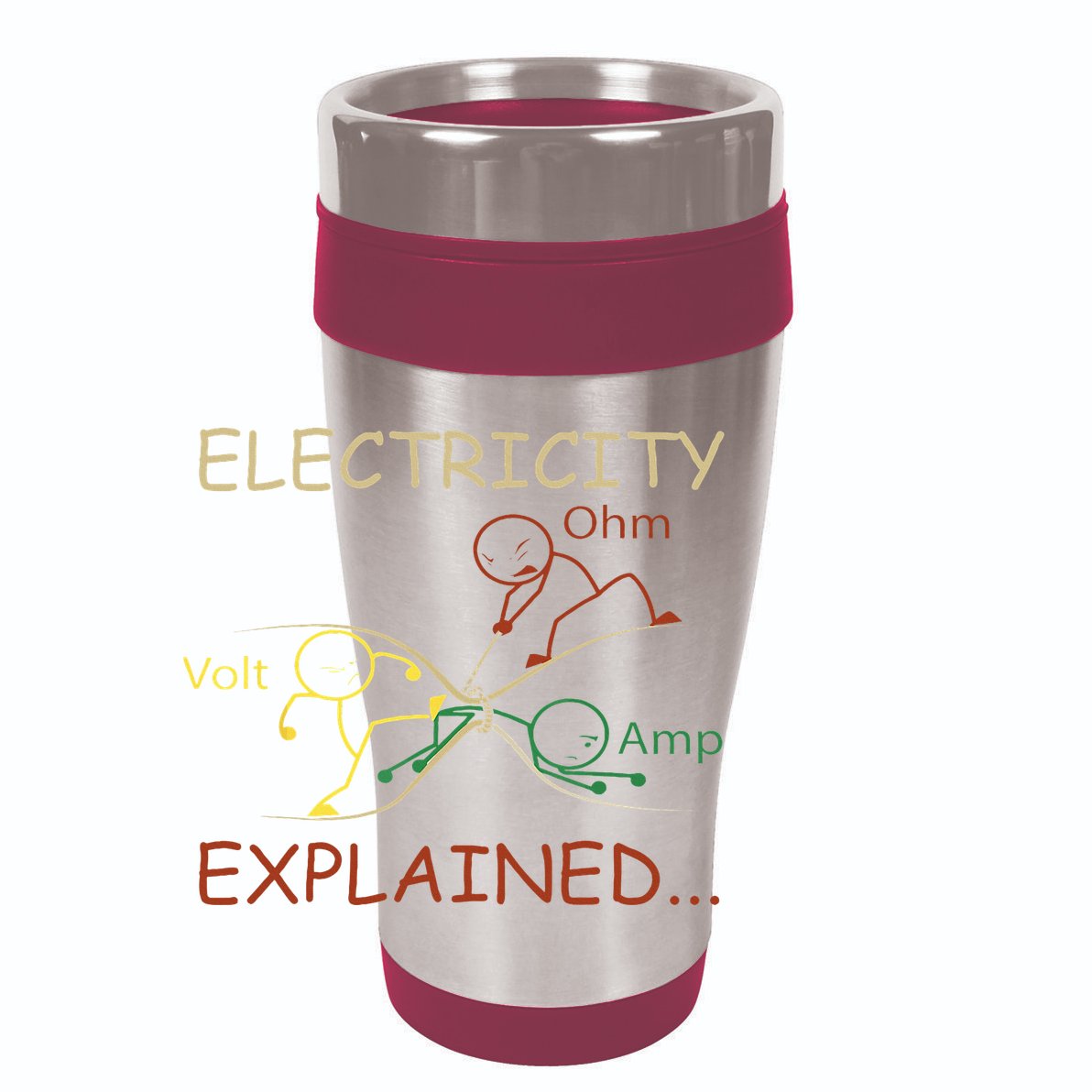 Electricity Explained Electrical Engineer Teacher School 12oz Stainless Steel Coffee Mug
