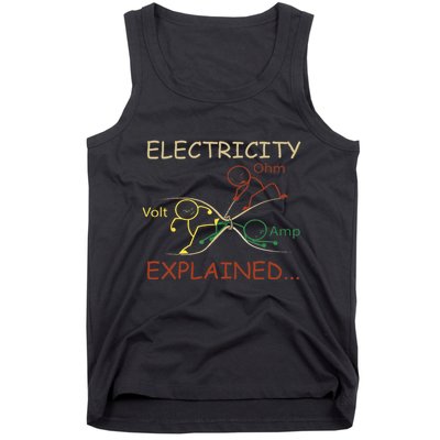 Electricity Explained Electrical Engineer Teacher School Tank Top