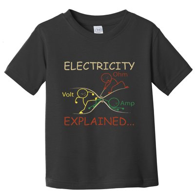 Electricity Explained Electrical Engineer Teacher School Toddler T-Shirt