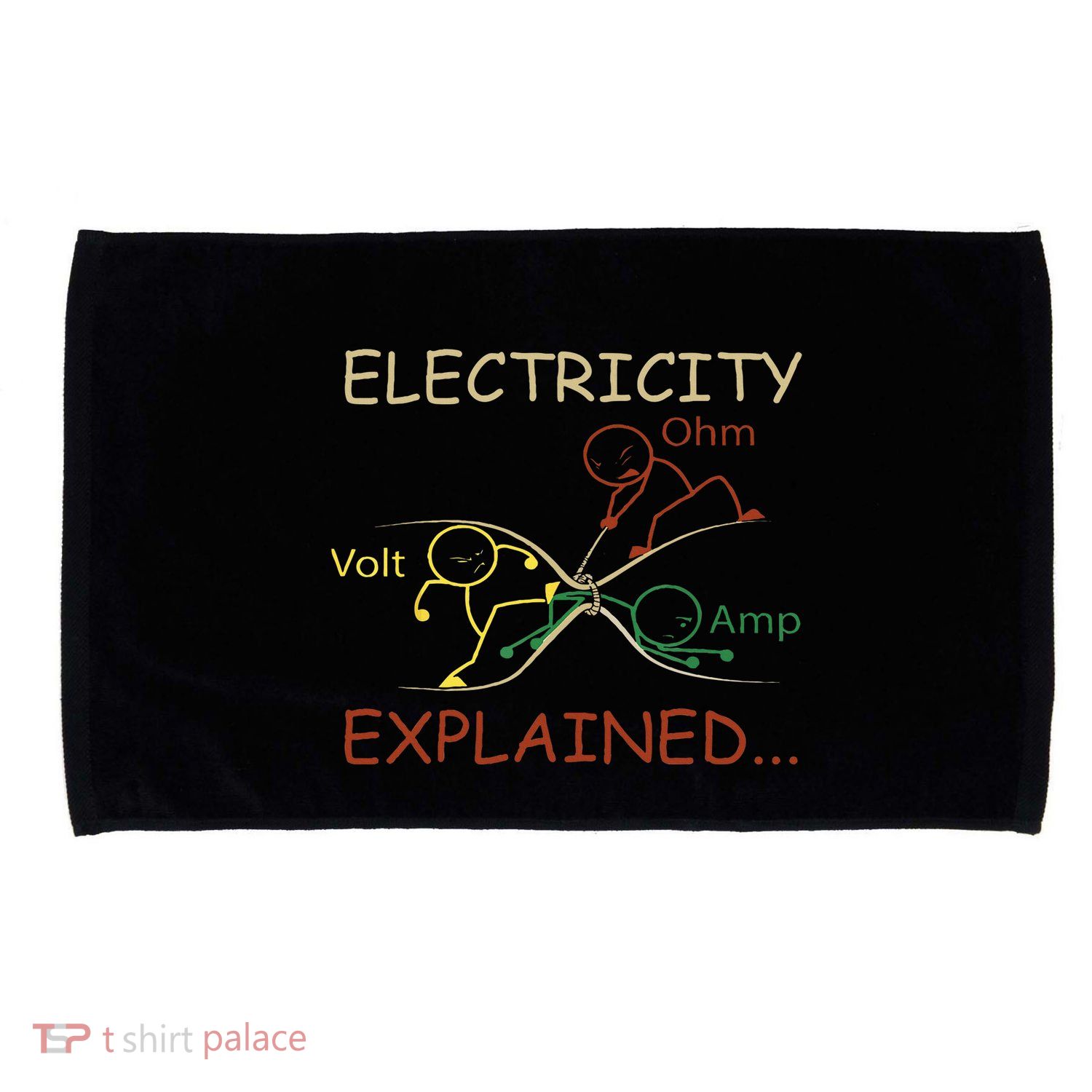 Electricity Explained Electrical Engineer Teacher School Microfiber Hand Towel
