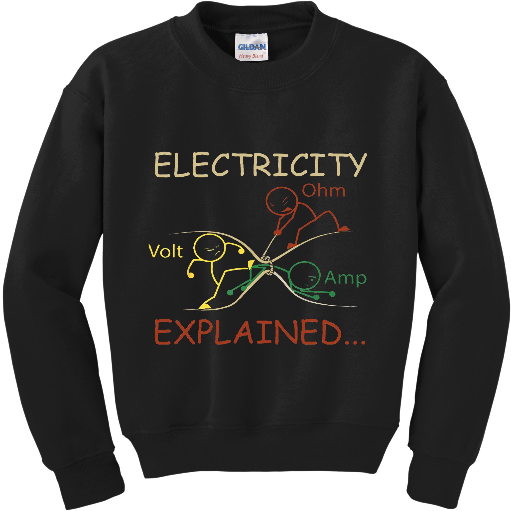 Electricity Explained Electrical Engineer Teacher School Kids Sweatshirt