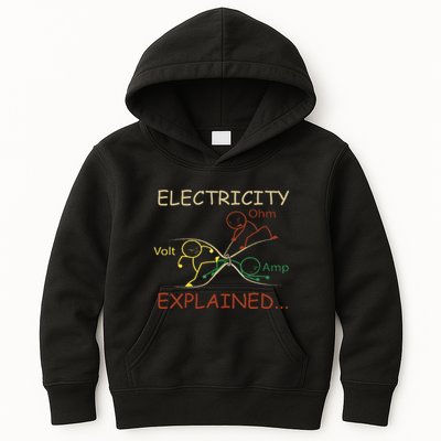 Electricity Explained Electrical Engineer Teacher School Kids Hoodie