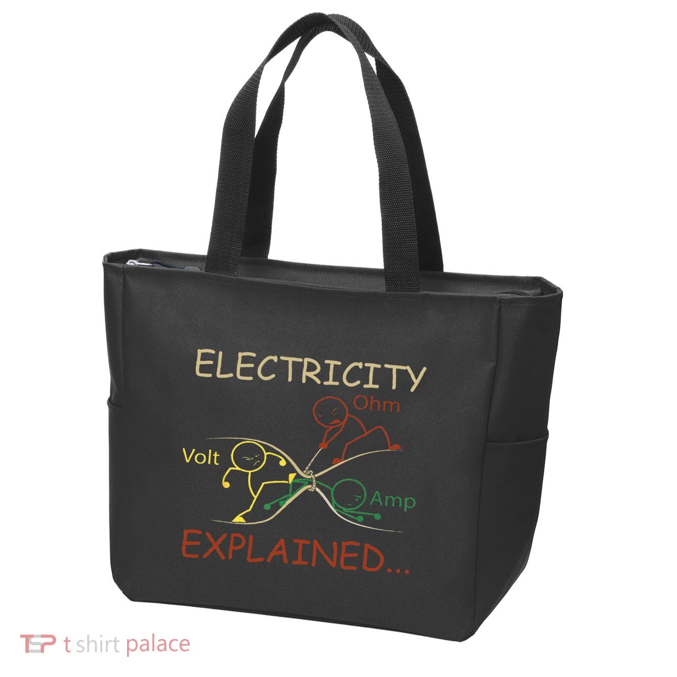 Electricity Explained Electrical Engineer Teacher School Zip Tote Bag