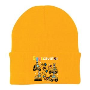 Eggscavator Easter Egg Hunt Construction Trucks Knit Cap Winter Beanie