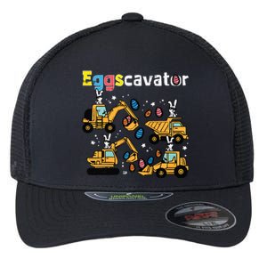 Eggscavator Easter Egg Hunt Construction Trucks Flexfit Unipanel Trucker Cap