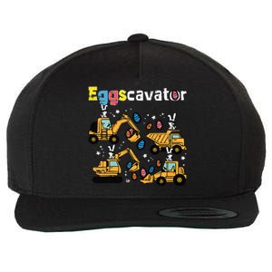 Eggscavator Easter Egg Hunt Construction Trucks Wool Snapback Cap