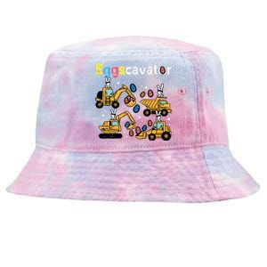 Eggscavator Easter Egg Hunt Construction Trucks Tie-Dyed Bucket Hat