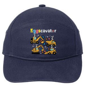 Eggscavator Easter Egg Hunt Construction Trucks 7-Panel Snapback Hat