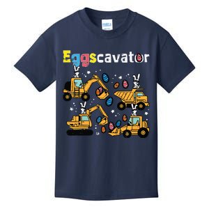 Eggscavator Easter Egg Hunt Construction Trucks Kids T-Shirt