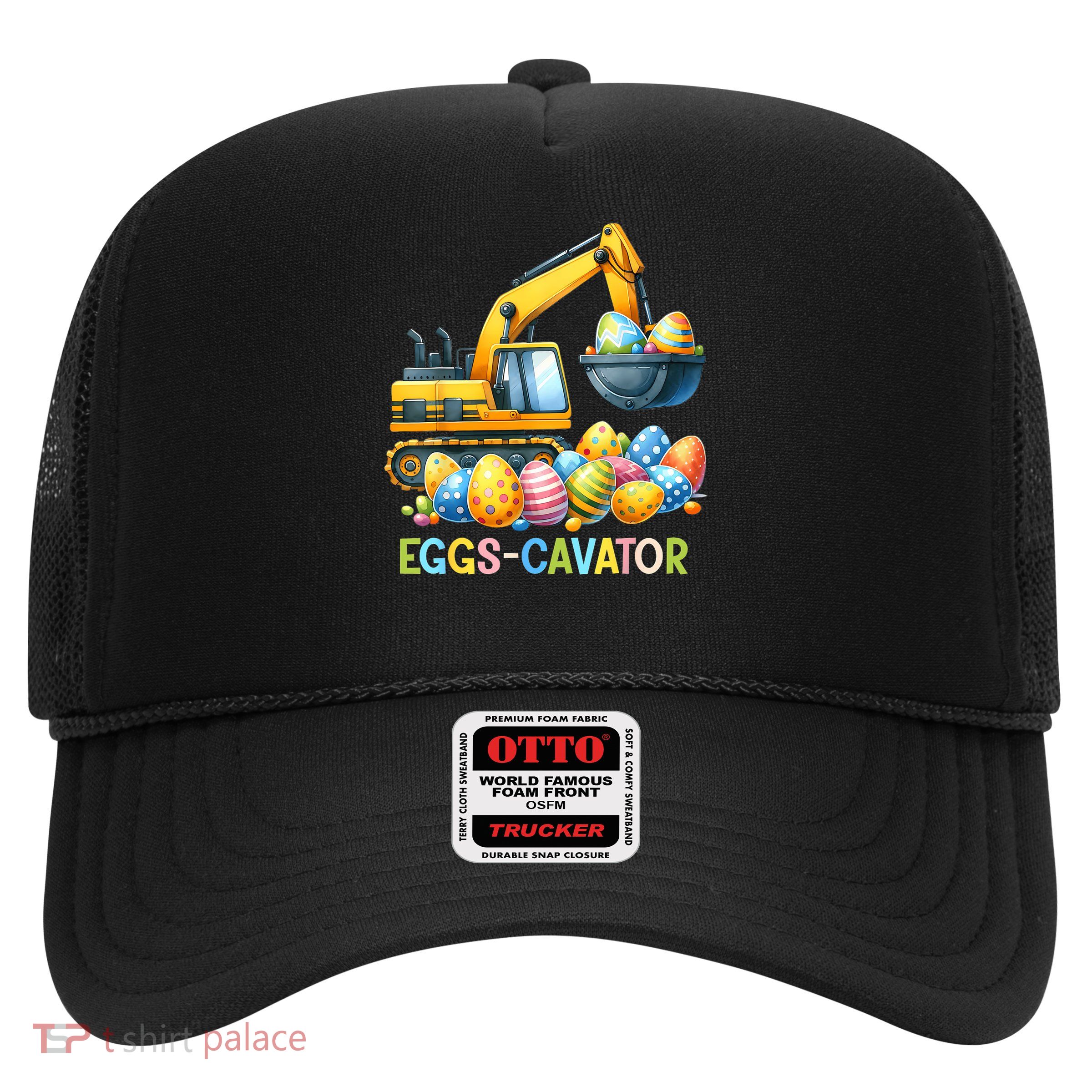Eggscavator Easter Egg Hunt Construction Trucks  Trucker Hat