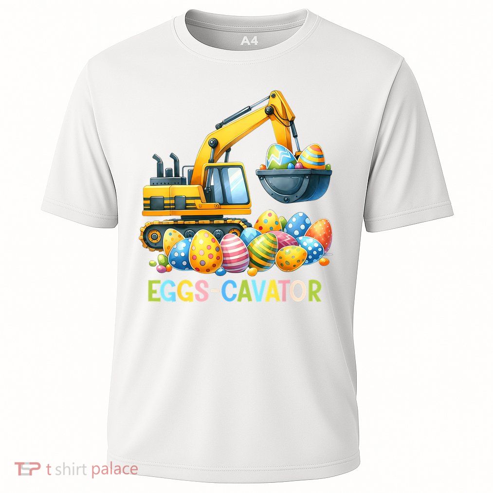 Eggscavator Easter Egg Hunt Construction Trucks  Cooling Performance Crew T-Shirt