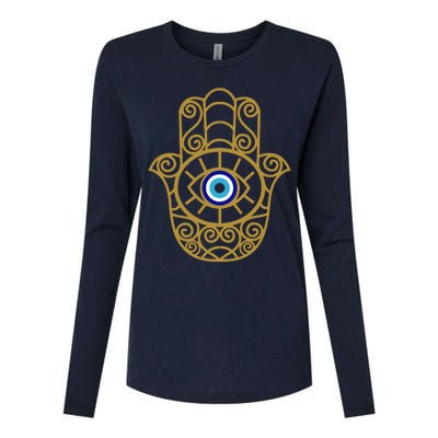 Evil Eye Womens Cotton Relaxed Long Sleeve T-Shirt