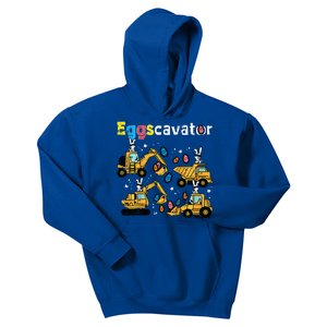 Eggscavator Easter Egg Hunt Construction Trucks Kids Hoodie