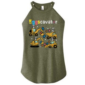 Eggscavator Easter Egg Hunt Construction Trucks Women's Perfect Tri Rocker Tank