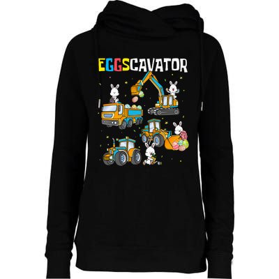 Eggscavator Easter Womens Funnel Neck Pullover Hood