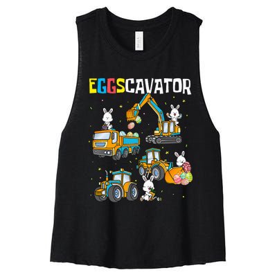 Eggscavator Easter Women's Racerback Cropped Tank