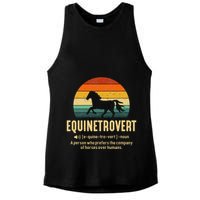 Equinetrovert Equestrian Equine Introvert Ladies PosiCharge Tri-Blend Wicking Tank