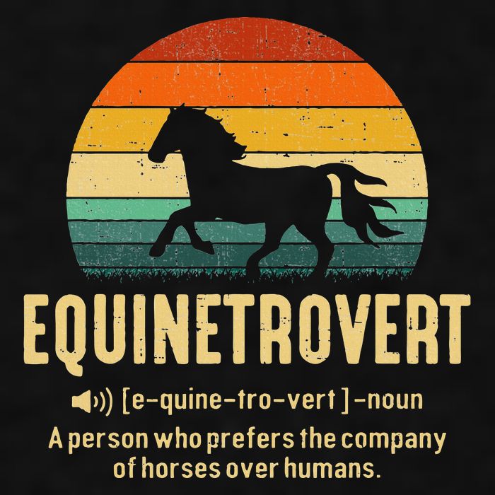 Equinetrovert Equestrian Equine Introvert Ladies PosiCharge Tri-Blend Wicking Tank