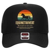 Equinetrovert Equestrian Equine Introvert High Crown Mesh Back Trucker Hat