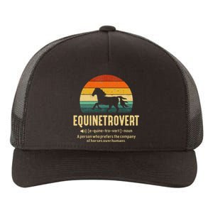 Equinetrovert Equestrian Equine Introvert Yupoong Adult 5-Panel Trucker Hat