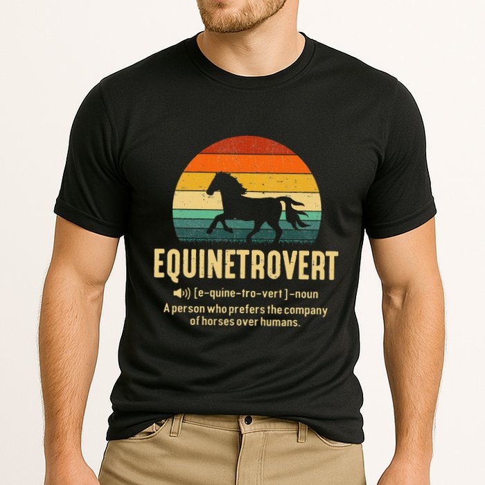 Equinetrovert Equestrian Equine Introvert Performance Shirt